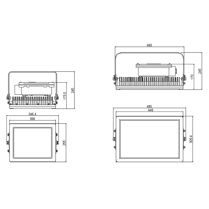 Ccd97  Explosion Proof Floodlight DIMENSION DRAWINGS 